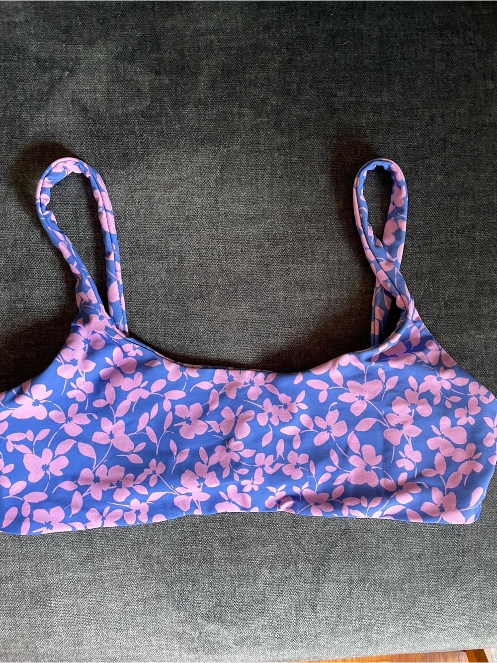 Skatie Swimwear Mya top in Anini pattern - Pink and Purple Floral